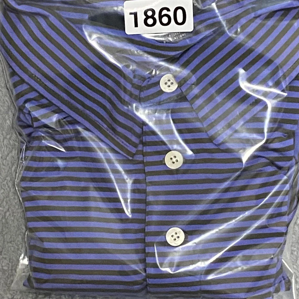 RLX Ralph Lauren Polo Shirt Mens Large Purple Stripe‎ Performance Golf Stretch